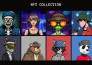 create custom 2d nft art collection cartoon, collectibles nft art
